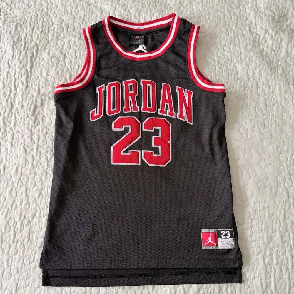 Jordan Boys 23 Jersey Sleeveless Top in Black Youth Size M 10-12